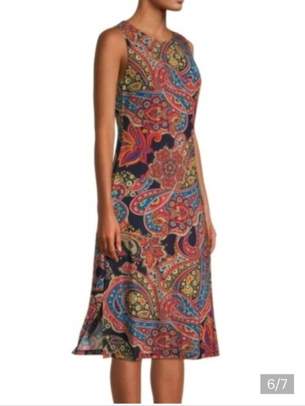 Tommy Hilfiger Multicolor Paisley Print Top with Black Base